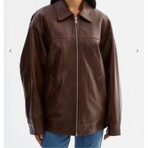 Lamarque Theia Brown Leather Jacket Bomber